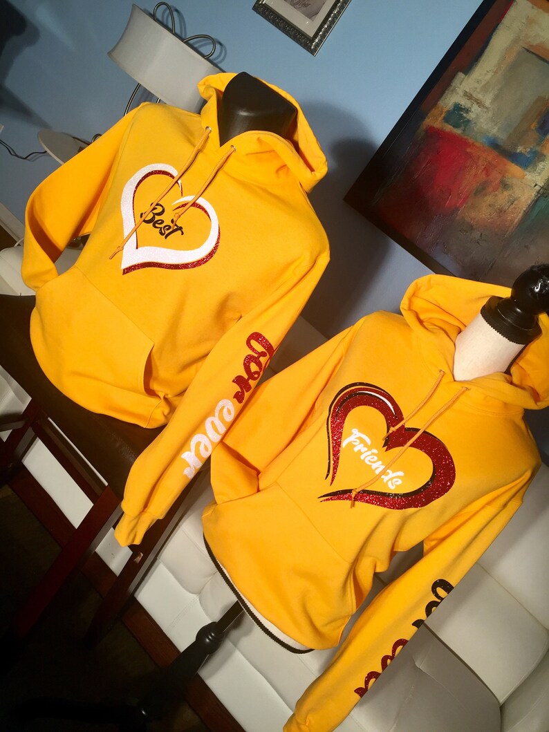 Personalized Best Friends Forever Hoodies, Matching Hoodies, Best