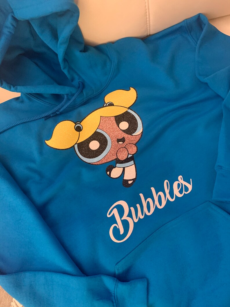 Blossom Powerpuff Girl Hoodie, Buttercup Powerpuff Girl Hoodie, Bubbles