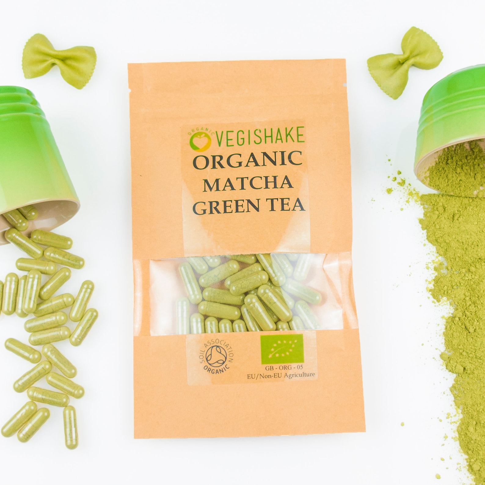 Organic Matcha Green Tea Vegan HPMC Capsule 760mg EGCG Epigallocatechin