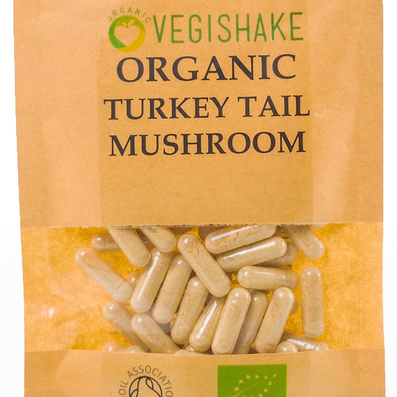 Organic Turkey Tail Mushroom Vegan HPMC Capsules 600mg Immune Etsy UK