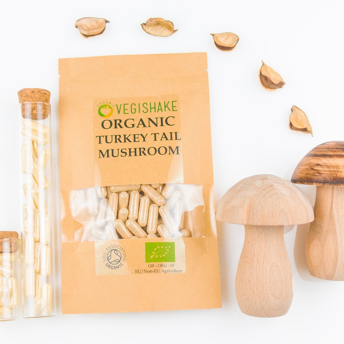 Organic Turkey Tail Mushroom Vegan HPMC Capsules 600mg Immune Etsy Canada