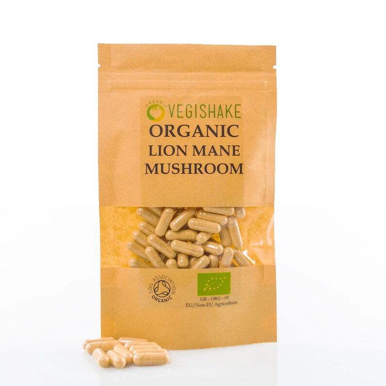 Organic Lion Mane Mushroom Vegan HPMC Capsules 700mg Immune Etsy