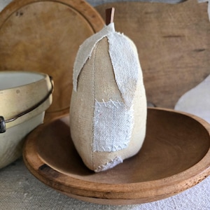 Handmade Primitive Pear, Cottage Farmhouse Decor