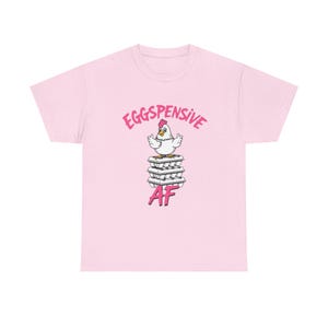 Eggspensive AF Heavy Cotton Tee, Funny Chicken Shirt, Egg Lovers Gift, Casual Style, Quirky Humor Tee