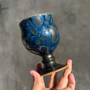Handmade ceramic Goblet. Wheel Thrown ceramic goblet.Wine goblet .Pottery goblet.Unique wine goblet.#1