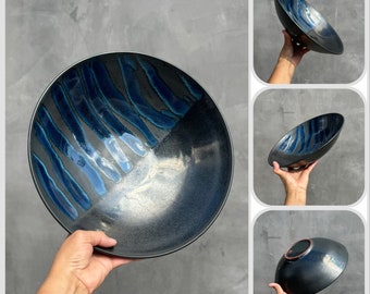 Handmade and hand painted unique ceramic bowl.One of the kind.Home decor.Modern ceramic plate.Contemporary art.Eco-friendly