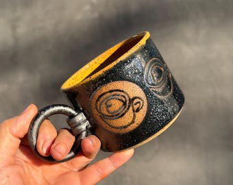 Handgemachter Keramikbecher: Keramikkaffeetasse, umweltfreundlich