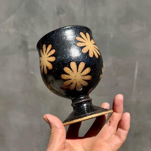 Handmade ceramic Goblet. Wheel Thrown ceramic goblet.Wine goblet .Pottery goblet.Unique wine goblet.#2
