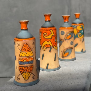 Handmade Ceramic Bottle.Ceramic vase.Ceramics and Pottery, Handmade and Hand Painted Ceramics, Art pottery image 6