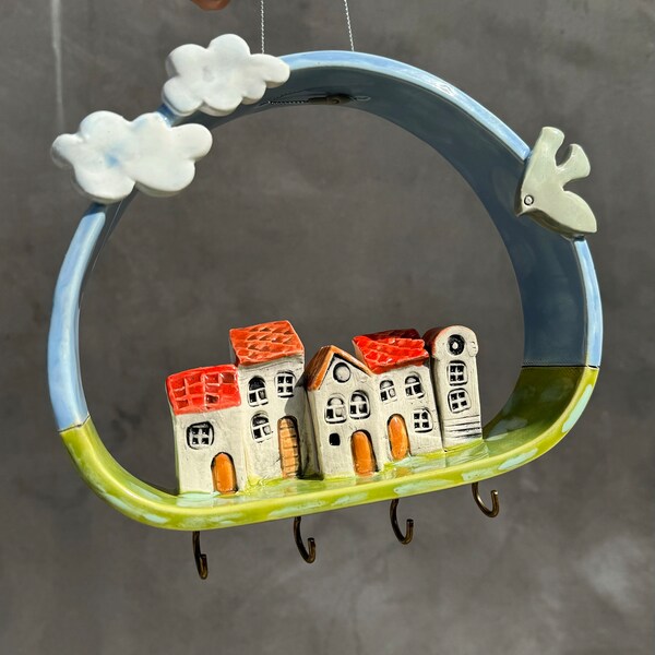 Ceramic Wall Key Holder - Etsy