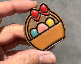 Handgemachter Ostern Korb Keramik Kühlschrankmagnet