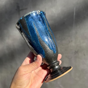 Handmade ceramic Goblet. Wheel Thrown ceramic goblet.Wine goblet .Pottery goblet.Unique wine goblet.#2