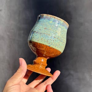 Handmade ceramic Goblet. Wheel Thrown ceramic goblet.Wine goblet .Pottery goblet.Unique wine goblet.#1