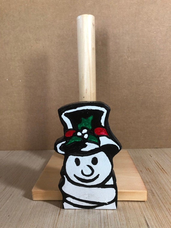 Snowman Paper Towel Holder Etsy