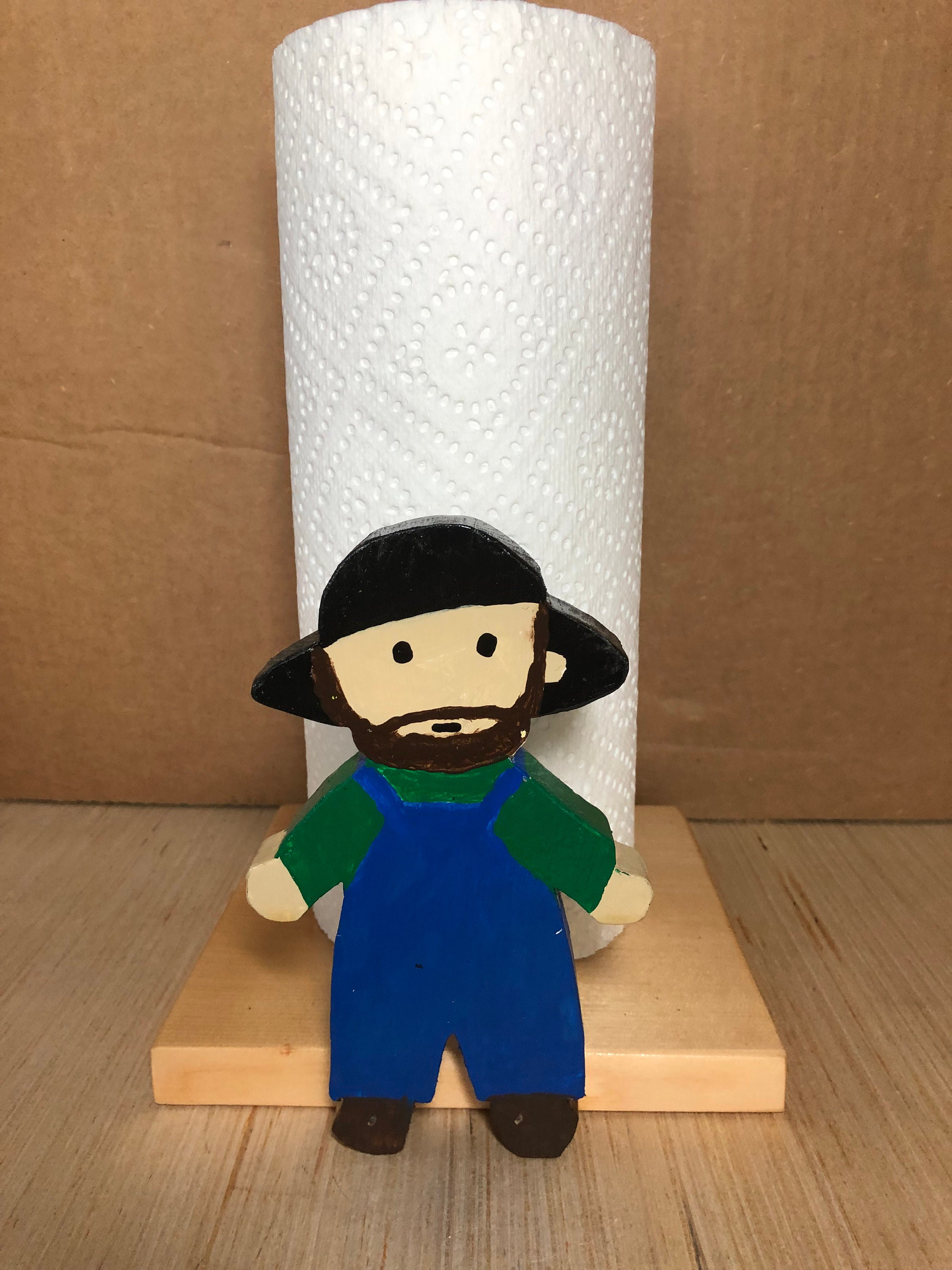 Paper Towel Holder..bamboo Roll Holder..jute Rope Nautical Decor