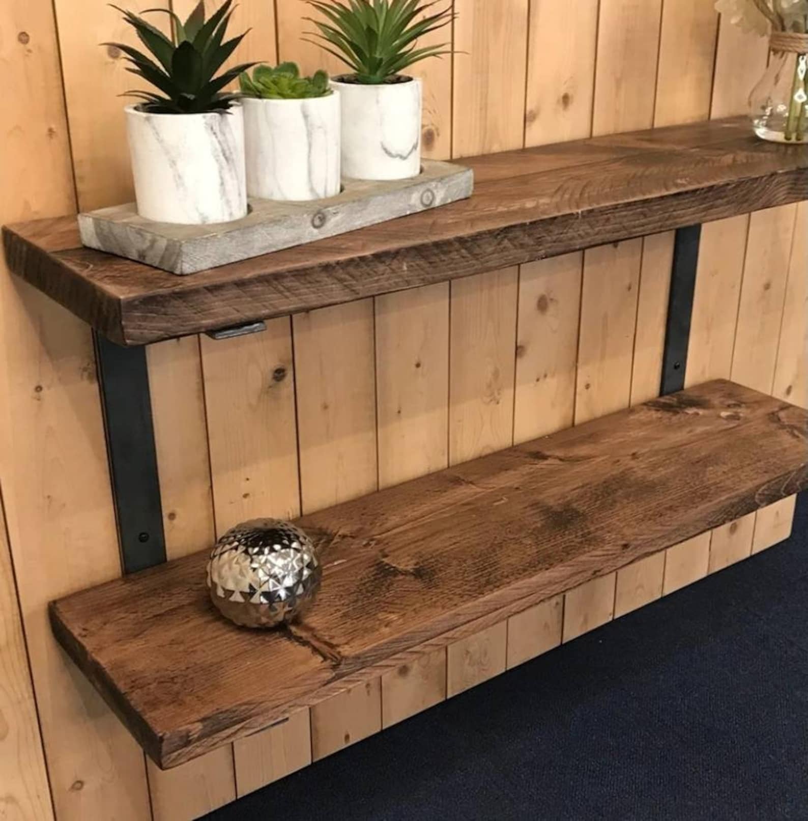 Rustic Scaffold Board Shelving made with real wood with choice Etsy