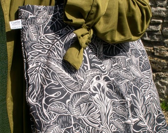 Large tote bag - Greenwich Park Botanicals | Double-handled cotton handbag | Luxury Eco Bag | shopping, market, botanical, made in England