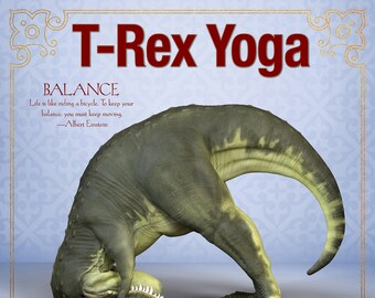 T-Rex Yoga 2024 12" x 12" Wall Calendar