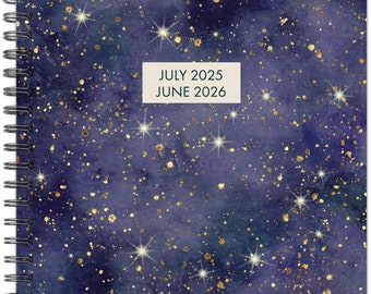 Starry Night Academic July 2025 - June 2026 8.5&quot; x 11&quot; Weekly Monthly Softcover Planner