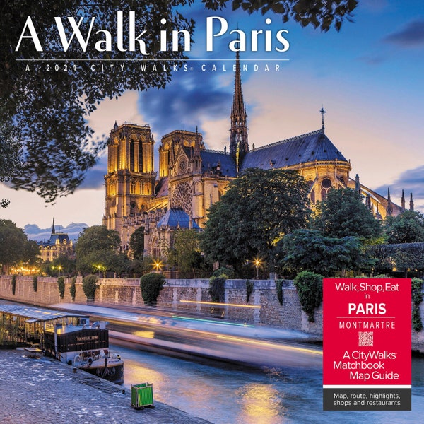 A Walk in Paris 2024 12" x 12" Wall Calendar