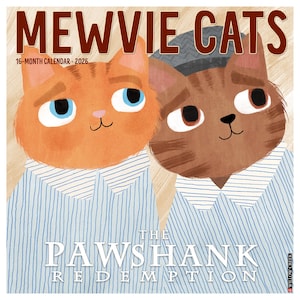 Mewvie Cats 2026 12&quot; x 12&quot; Wall Calendar