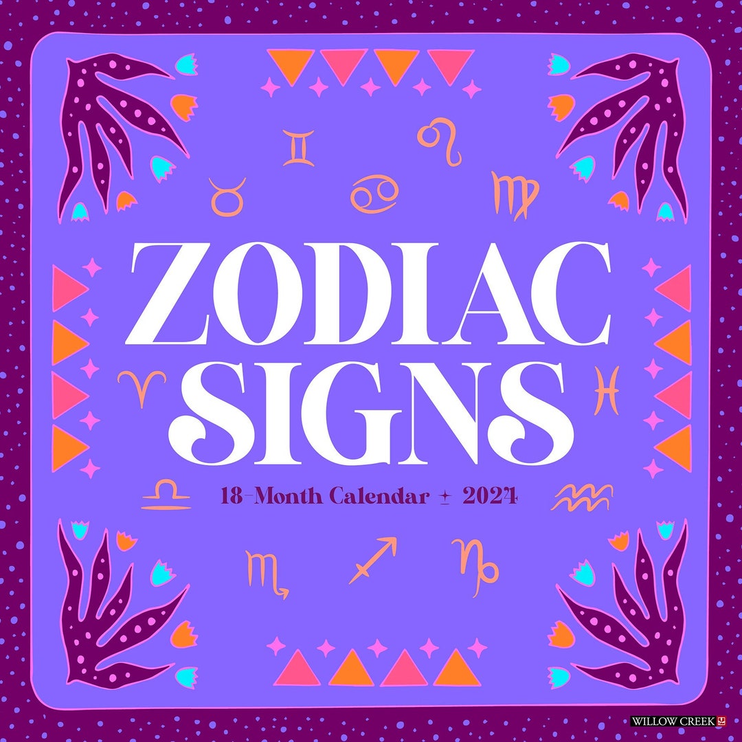 Zodiac Signs 2024 12 X 12 Wall Calendar Etsy