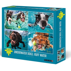 Fetch! 500 Piece Dog Underwater Jigsaw Puzzle Buffalo Games Lab Retriever  Puppy