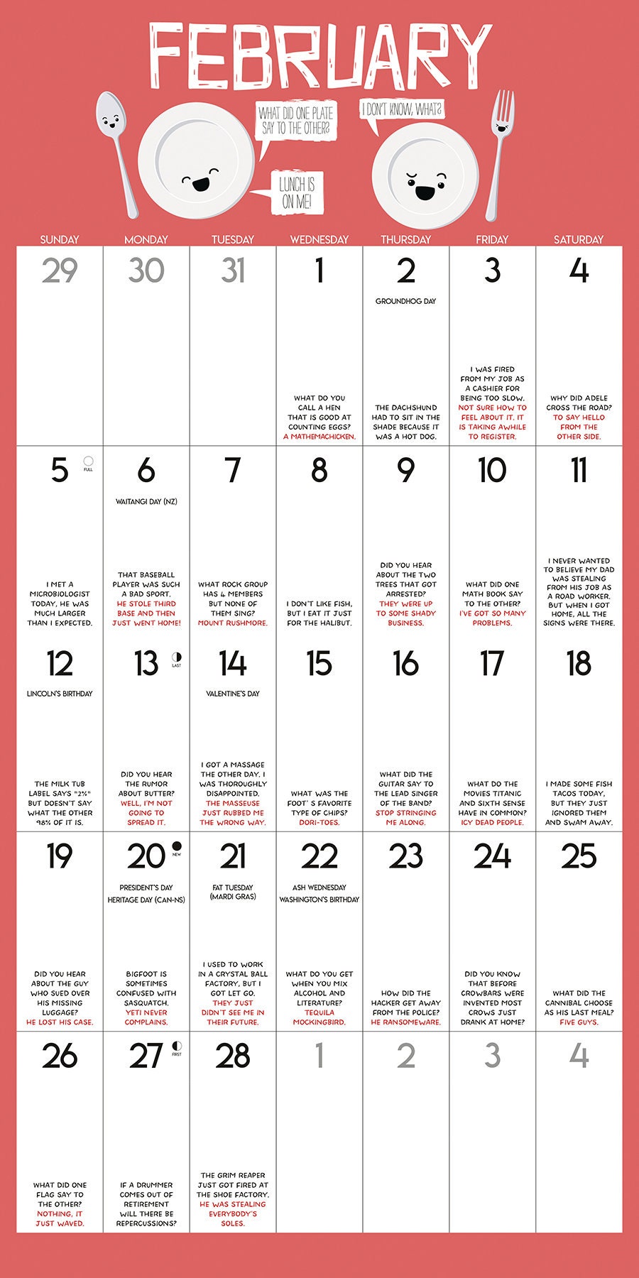 Bad Dad Jokes 2023 12 X 12 Wall Calendar - Etsy