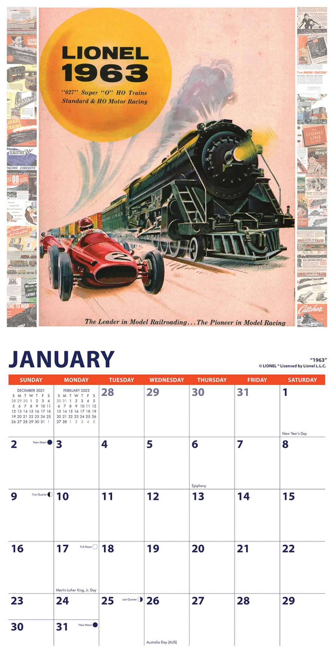 Lionel Trains 2022 Wall Calendar Etsy