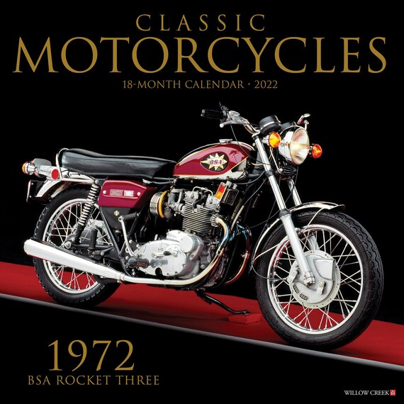 Classic Motorcycles 2022 Wall Calendar | Etsy