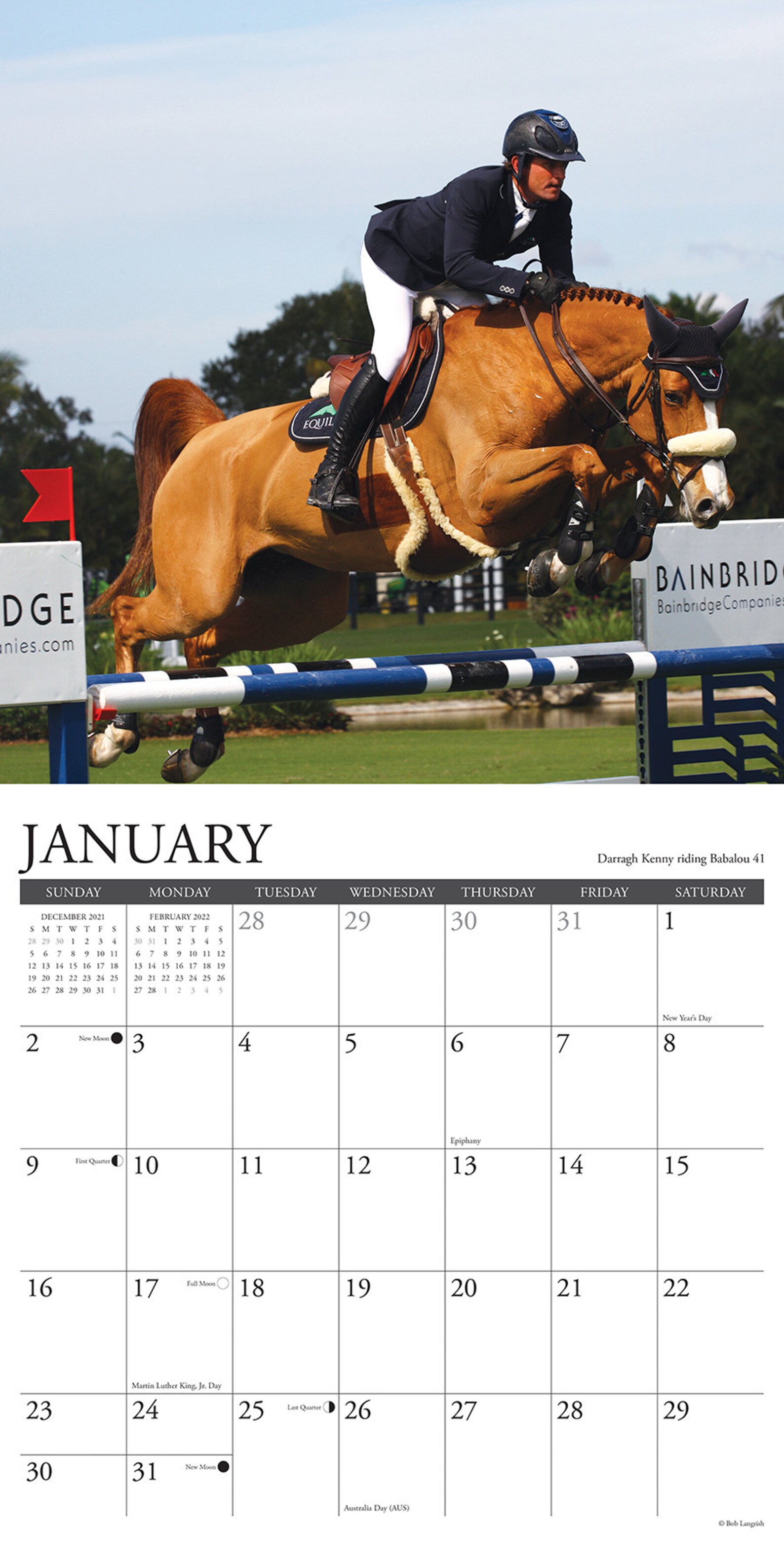 Hunter & Jumper 2022 Wall Calendar Horses | Etsy