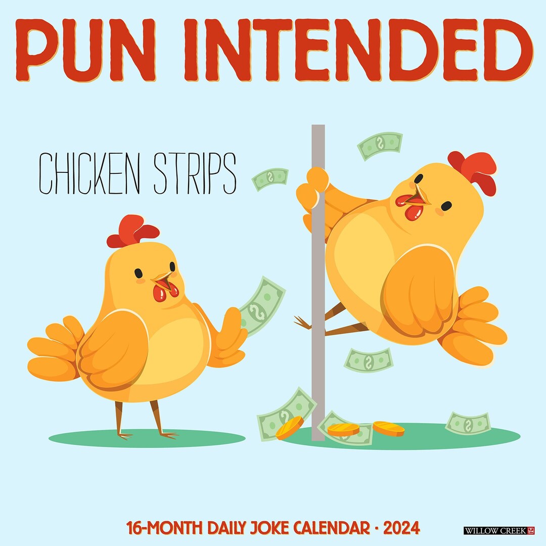 Pun Intended 2024 12 X 12 Wall Calendar Etsy