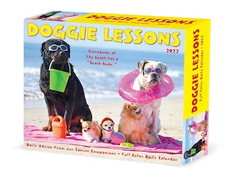 2022 Doggie Lessons Daily Desk Calendar (Box Calendar)