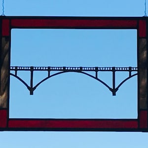 Stained Glass, Sellwood Bridge, Portland Oregon, 10” x 13”