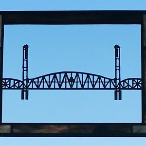 Stained Glass, Burlington Railroad Bridge, Portland Oregon, 10” x 13”