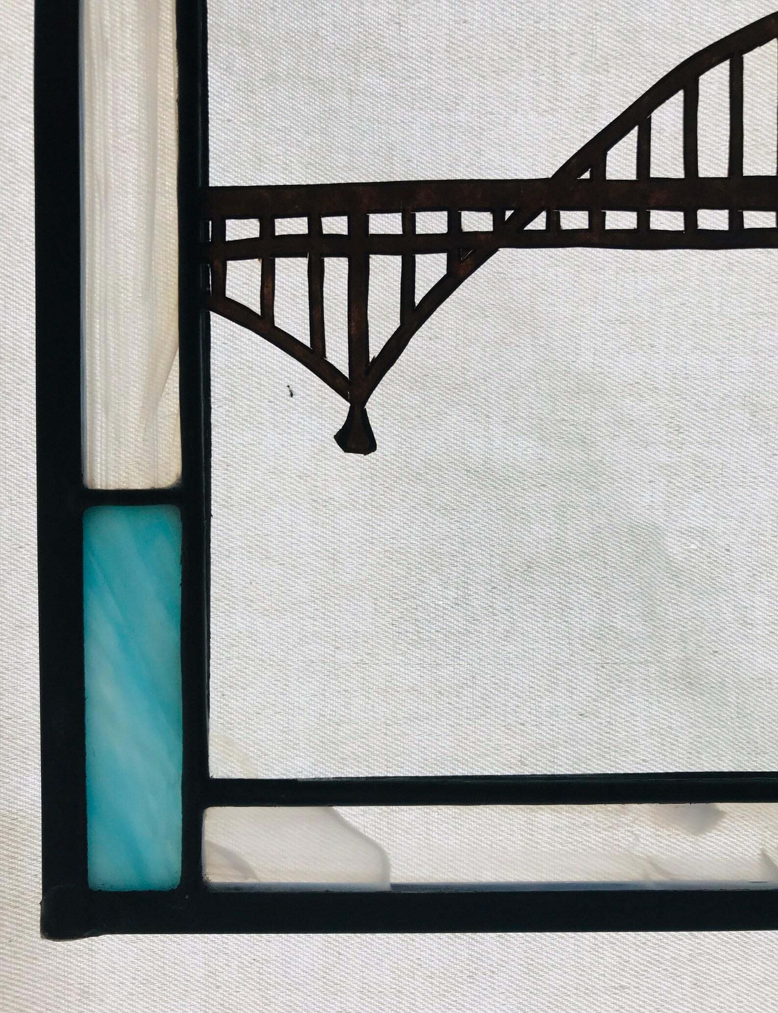 Stained Glass Fremont Bridge 10 X 13 Etsy