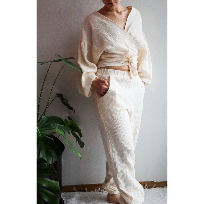 Peacock Blue Color Muslin Top[T.L.47] And Parallel Pant [P.H.36] main image 1