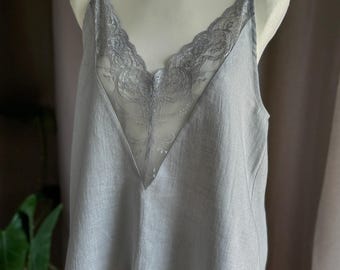 Ready to ship Linen pajama set Linen top Linen shorts Linen sleepwear Linen loungewear Linen nightwear Linen lingerie Gift for her Linen set