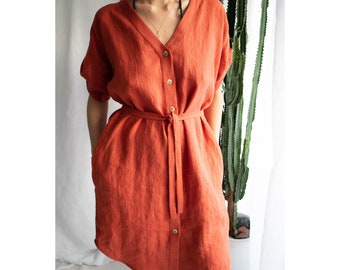 midi dress wanita gu sheath tie waist dress Tie-Waist Midi Dress