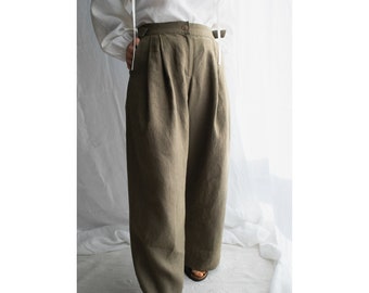 Linen women's pants. Wide soft linen pants. Loose fit linen pants with pockets. Classic wide-leg pants. Soft linen trousers. Palazzo pants