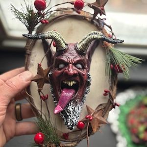 Krampus wall plaque ( handmade)