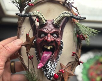 Krampus wall plaque ( handmade)