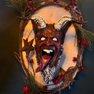 Krampus wall plaque ( handmade)