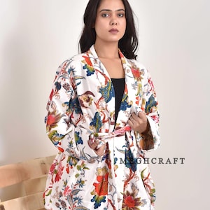 Winter Velvet Jacket kimono Robe - Women Plus Size Velvet Jacket - Bohemian Kimono Robe - Floral Velvet Boho Jacket UK Fashion Handmade