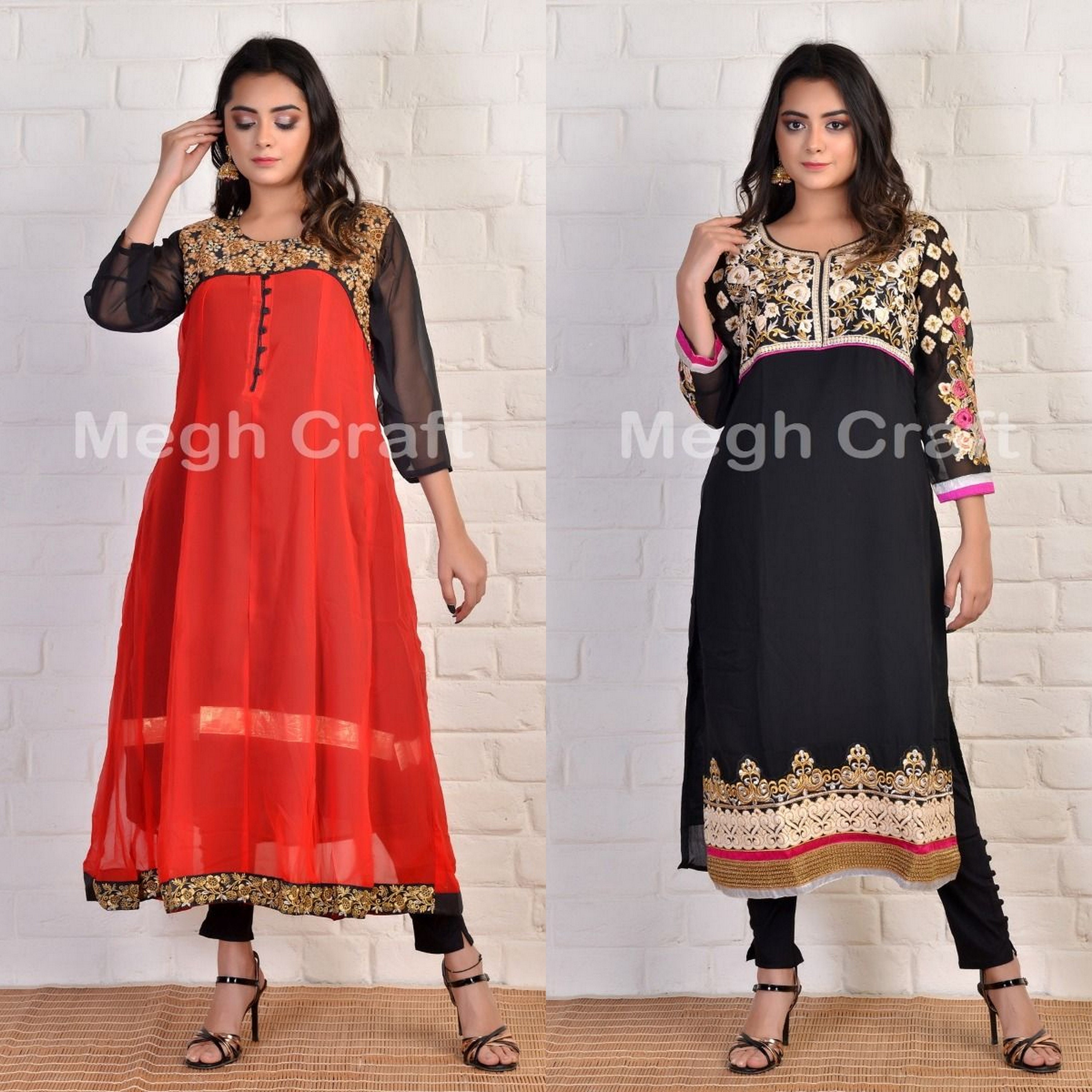embroidered kurtis on homeshop18