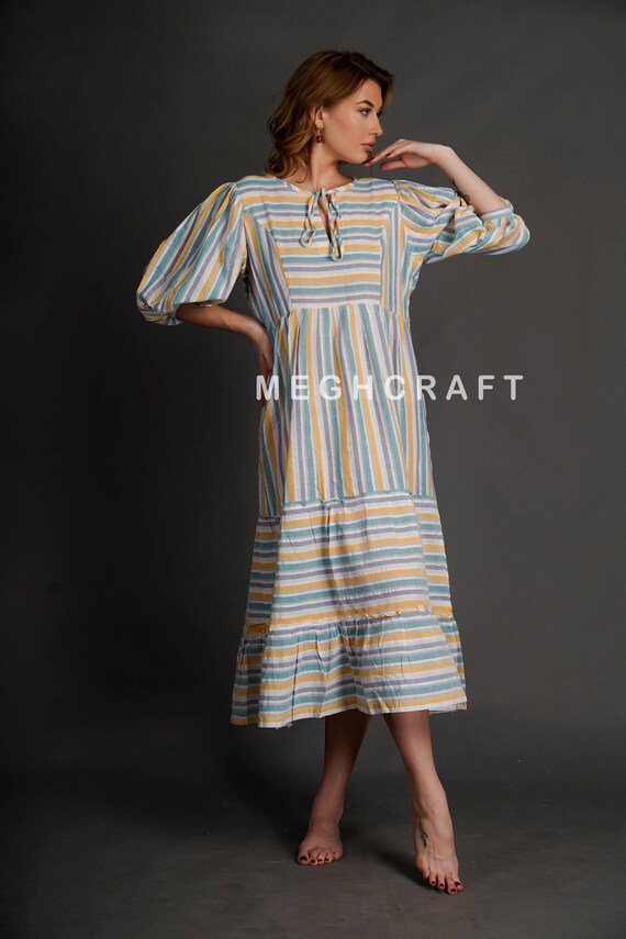white christmas dresses Kokum Handloom Dress by Jodi – Handwoven Cotton & Embroidery XL