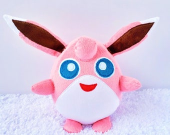 Handmade Wigglytuff plush sculpture