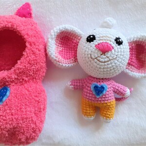 Crochet Potato the mouse with cocon 