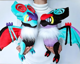 Escultura de peluche Noivern Elige negro o brillante