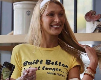 Bella Hadid Built Better to Last Longer Speed Queen T-Shirt - Bella Hadid Women Tee